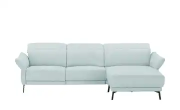 Wohnwert Ecksofa Leder Bellana Hellblau rechts Grundfunktion