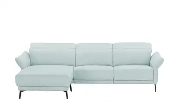 Wohnwert Ecksofa Leder Bellana Hellblau links Grundfunktion