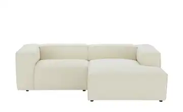 Ecksofa Relana rechts Cordstoff Offwhite