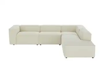 Ecksofa Relana rechts Offwhite Cordstoff