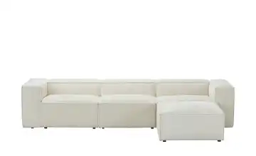 Ecksofa Relana Boucléstoff Creme rechts