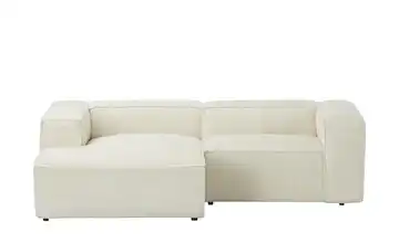 Ecksofa Relana links Boucléstoff Creme