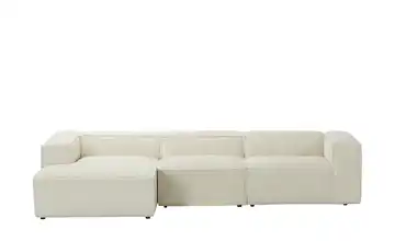 Ecksofa Relana links Boucléstoff Creme