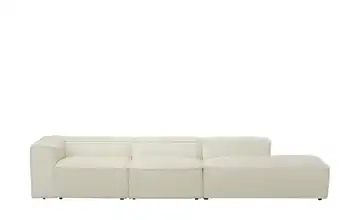 Einzelsofa Relana Boucléstoff rechts Creme