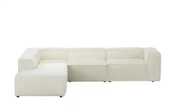 Ecksofa Relana links Creme Boucléstoff