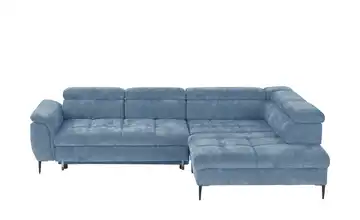switch Ecksofa Denver Erweiterte Funktion Blau rechts Chenille