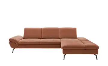 Lounge Collection Ecksofa Malena Terracotta rechts Erweiterte Funktion