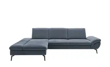 Lounge Collection Ecksofa Malena Denimblau links Erweiterte Funktion