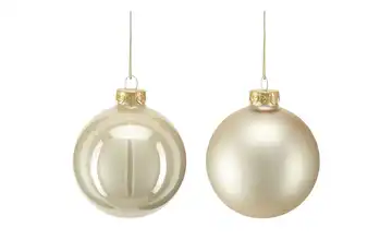 Weihnachtskugel, 6er Set Champagner