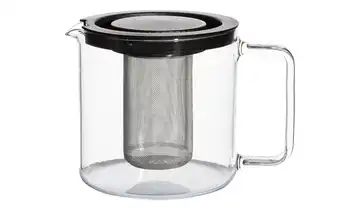 Glaskanne zylindrisch mit Metallsieb