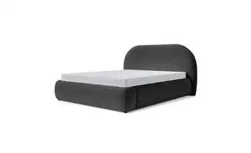 Selsey Polsterbett mit Bettkasten Ovo Bouclé 140x200 cm Dunkelgrau