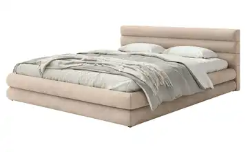 Polsterbett mit Bettkasten Alegre 160x200 cm Beige Velours