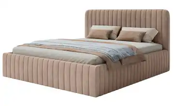 Polsterbett mit Bettkasten Saliano 153 cm 140x200 cm Beige
