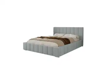 Polsterbett mit Stauraum Ayr Hellgrau 200x200 cm