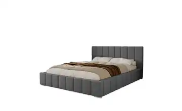 Polsterbett mit Stauraum Ayr Dunkelgrau 200x200 cm