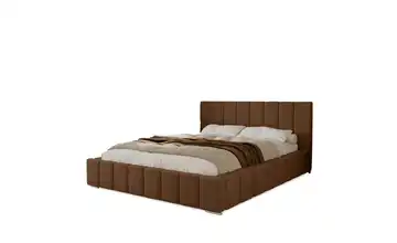 Polsterbett mit Stauraum Ayr Dunkelbraun 120x200 cm