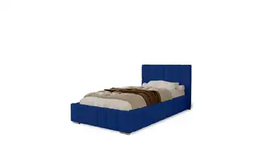 Polsterbett mit Stauraum Ayr Dunkelblau 100x200 cm