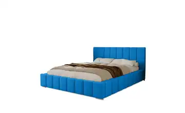 Polsterbett mit Stauraum Ayr Blau 120x200 cm