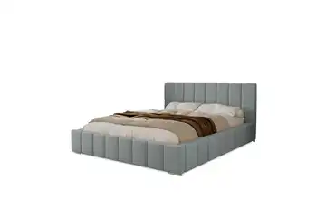 Polsterbett mit Stauraum Ayr silberfarben 120x200 cm