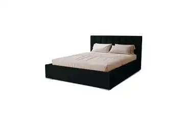 Polsterbett mit Stauraum Draven 140x200 cm Schwarz