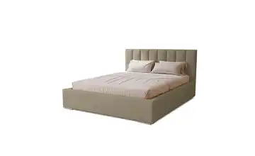 Polsterbett mit Stauraum Draven 200x200 cm Hellbraun