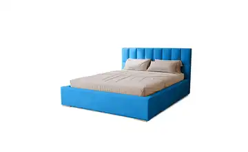 Polsterbett mit Stauraum Draven 200x200 cm Hellblau
