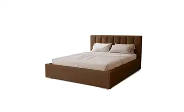 Polsterbett mit Stauraum Draven 200x200 cm Dunkelbraun