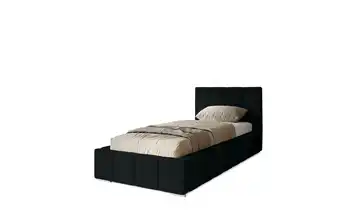 Polsterbett mit Stauraum Margate 100x200 cm Schwarz