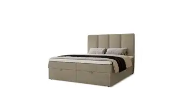 Boxbett mit Stauraum Macclesfield 120x200 cm Hellbraun