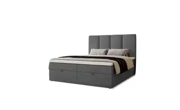 Boxbett mit Stauraum Macclesfield 160x200 cm Dunkelgrau