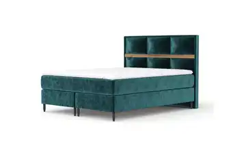 Boxspringbett 165 cm 160x200 cm Türkis/Petrol