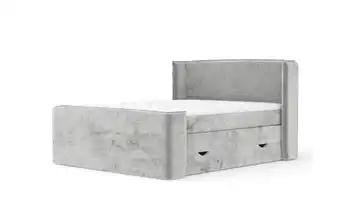 Boxspringbett mit Stauraum 198 cm 180x200 cm Hellgrau