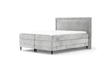 Boxspringbett 207 cm 180x200 cm Hellgrau