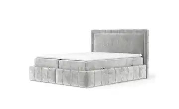 Boxspringbett mit Stauraum 187 cm 160x200 cm Hellgrau