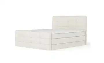 Boxspringbett mit Stauraum 144 cm 140x200 cm Creme