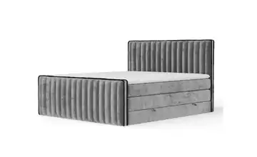 Boxspringbett mit Stauraum 184 cm Grau 180x200 cm