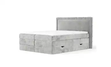 Boxspringbett mit Stauraum 187 cm 160x200 cm Hellgrau