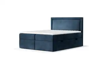 Boxspringbett mit Stauraum 182 cm 180x200 cm Marineblau