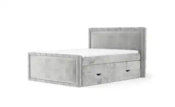 Boxspringbett mit Stauraum 187 cm 160x200 cm Hellgrau