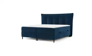 Boxspringbett mit Stauraum 213 cm 180x200 cm Marineblau