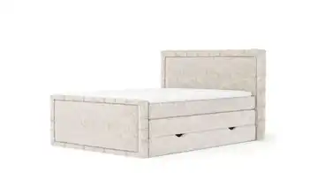 Boxspringbett mit Stauraum 227 cm 200x200 cm Creme