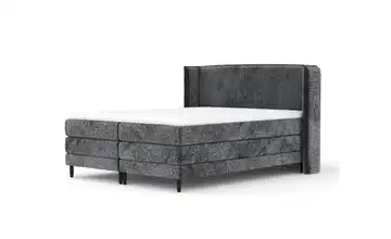 Boxspringbett 198 cm 180x200 cm Anthrazit