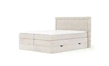 Boxspringbett mit Stauraum 227 cm 200x200 cm Creme