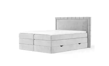 Boxspringbett mit Stauraum 167 cm 140x200 cm Hellgrau