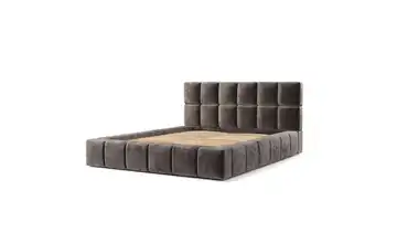 Polsterbett 117 cm 242 cm 200x200 cm Braun