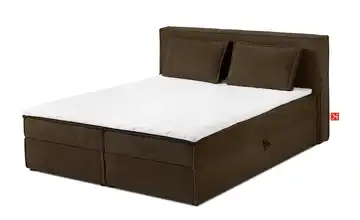 KONSIMO Boxbett 160 cm x 200 cm 165 cm 160x200 cm Dunkelbraun