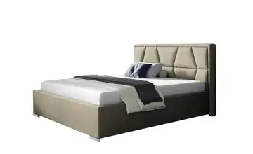 Polsterbett 120x200 Grün 140 cm 140x200 cm Dunkelbeige