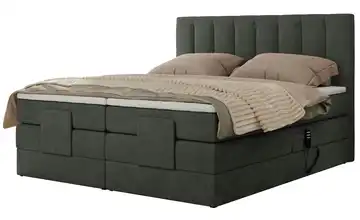 Motor Boxspringbett mit Bettkasten Comforto 200x200 cm H4 Dunkelgrau