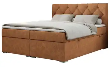 Boxbett mit Bettkasten Alda 200x200 cm H4 Orange