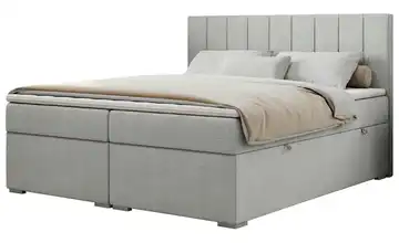 Boxbett mit Bettkasten Ally 200x200 cm H4 Hellgrau